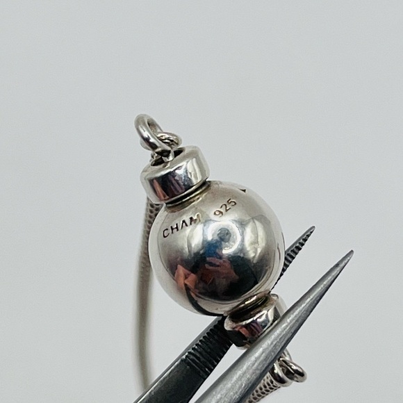 Swarovski Cham Crystal Necklace 925 Sterling Silver - Picture 4 of 5